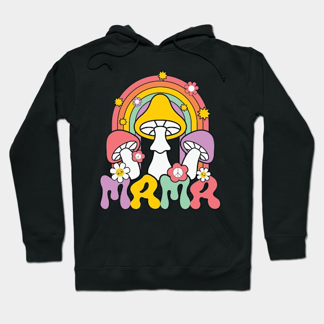 Groovy Mama Retro Mama Mushroom Hoodie by Crafty Pirate 